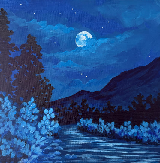 Blue Moon Magic Art Print