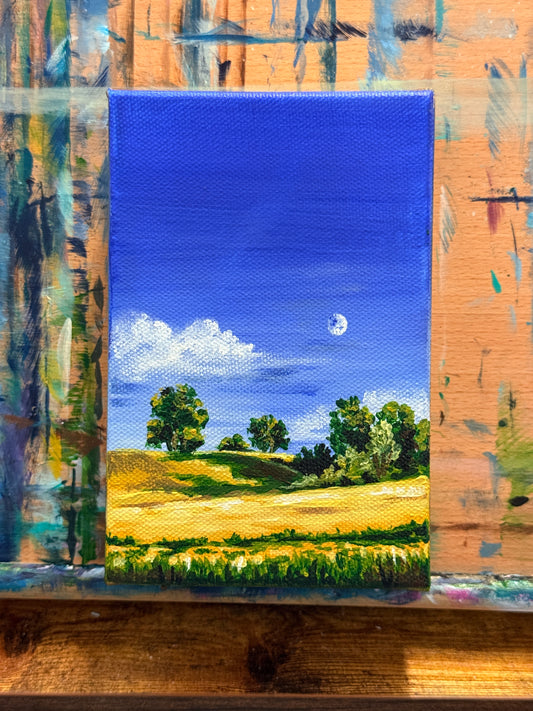 Daytime Moon Art Print