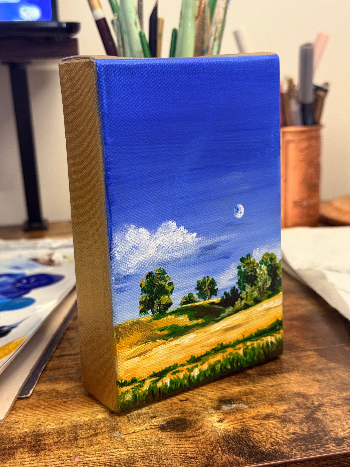 Daytime Moon Art Print