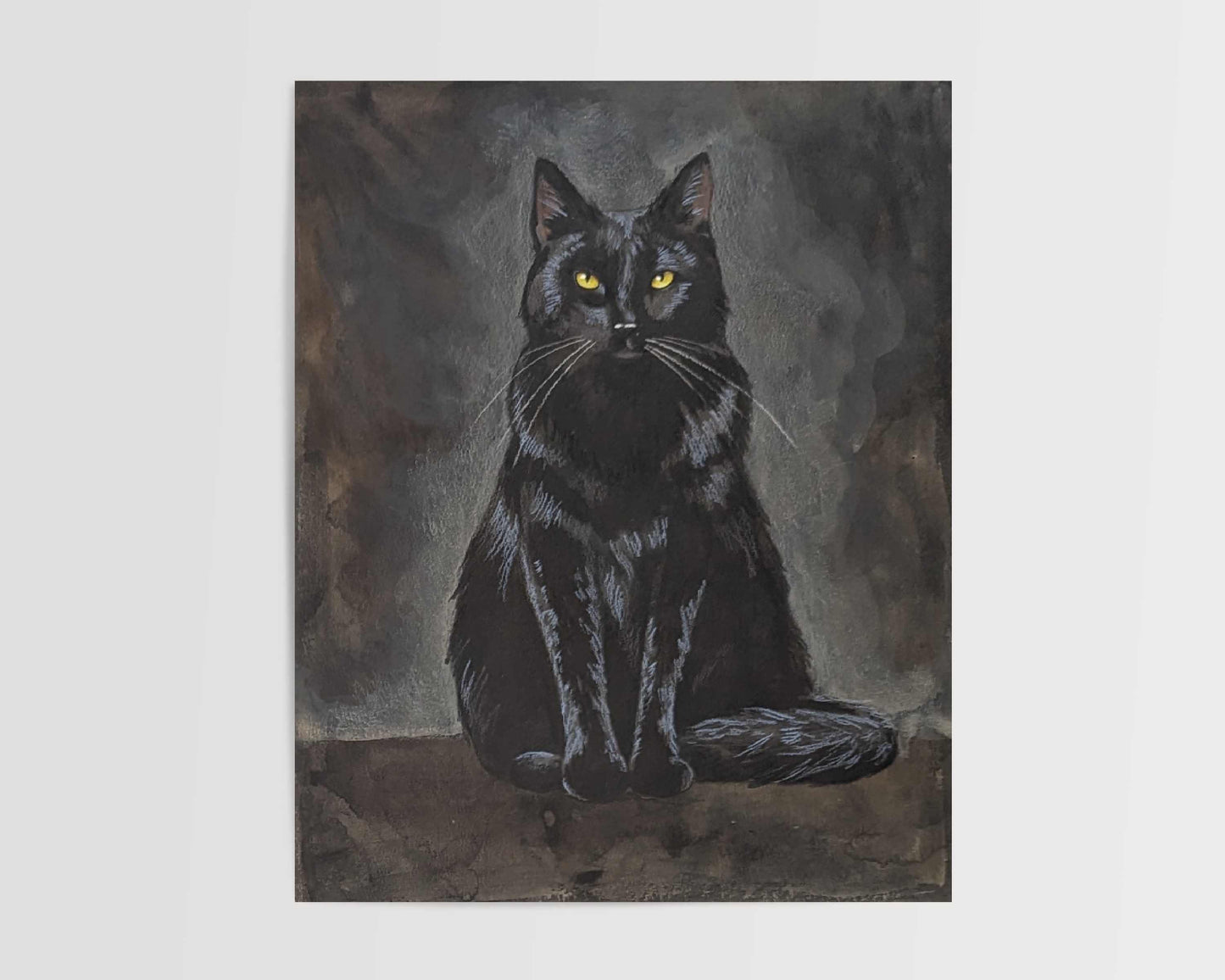 Protection Black Cat Art Print