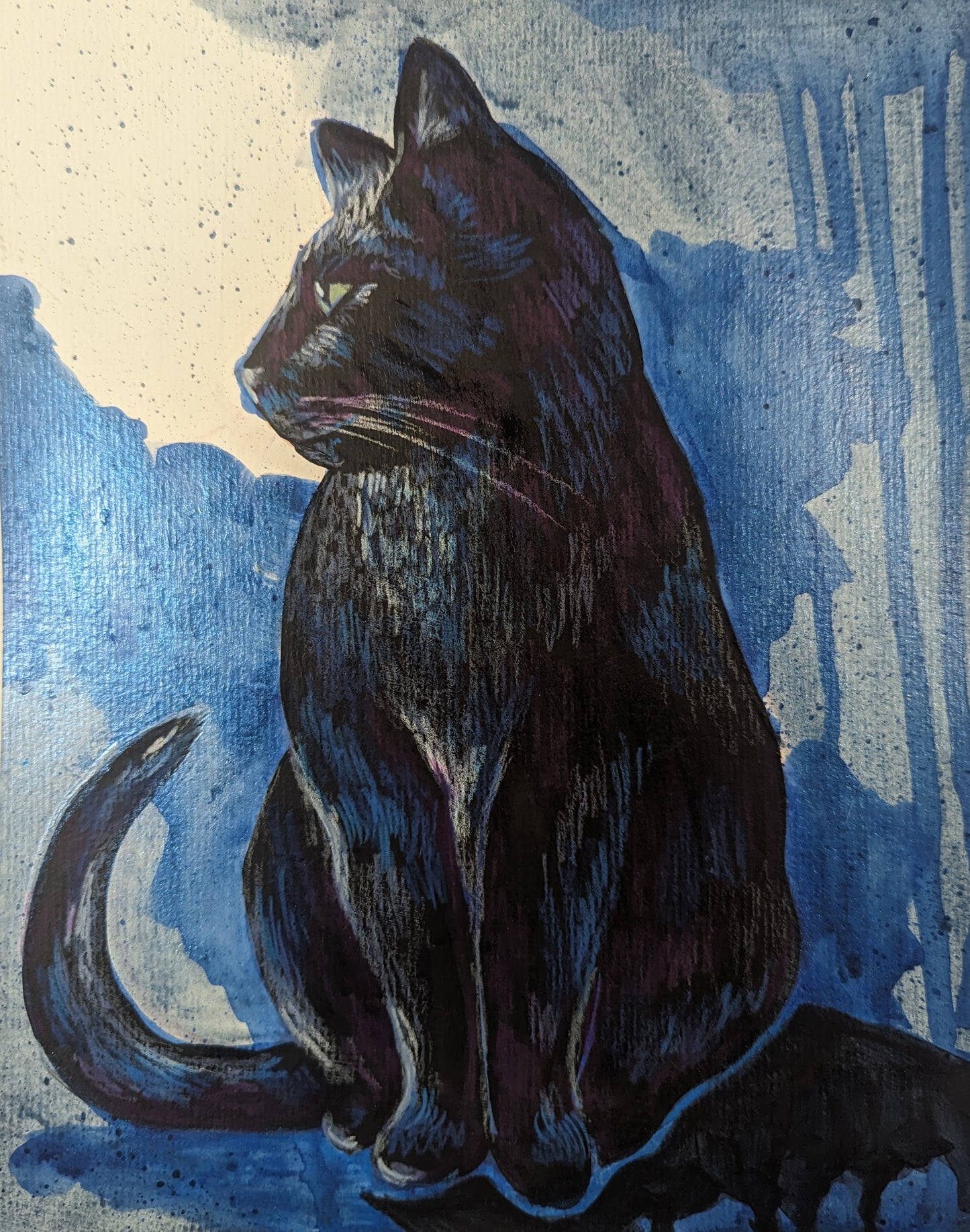 Black Cat Print