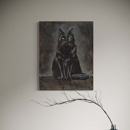Protection Black Cat Art Print