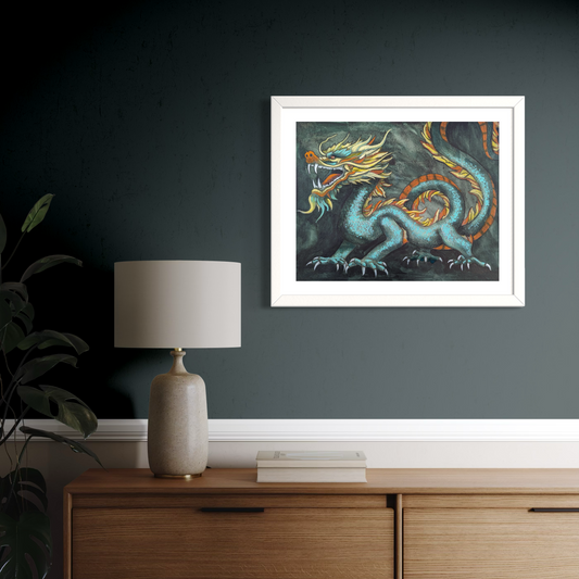 Wood Dragon Art Print