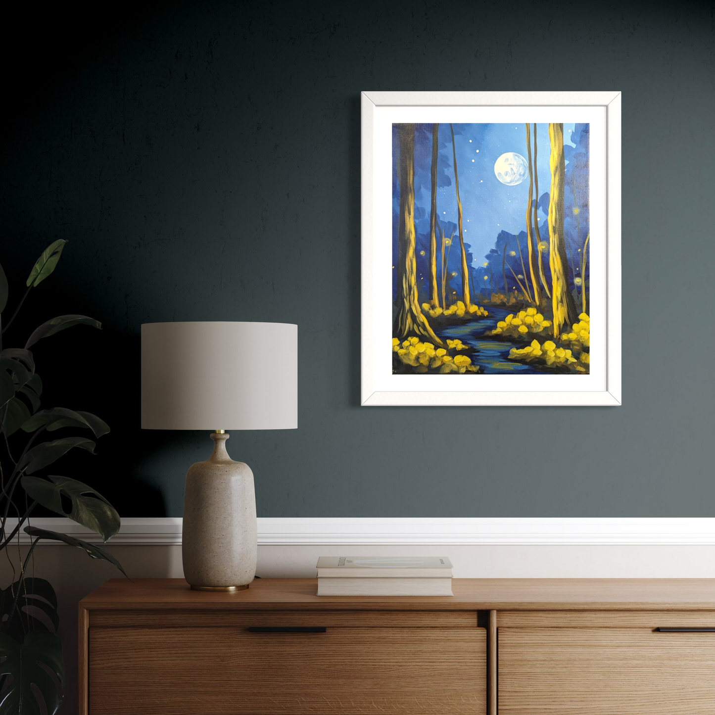 Forest Fireflies Art Print