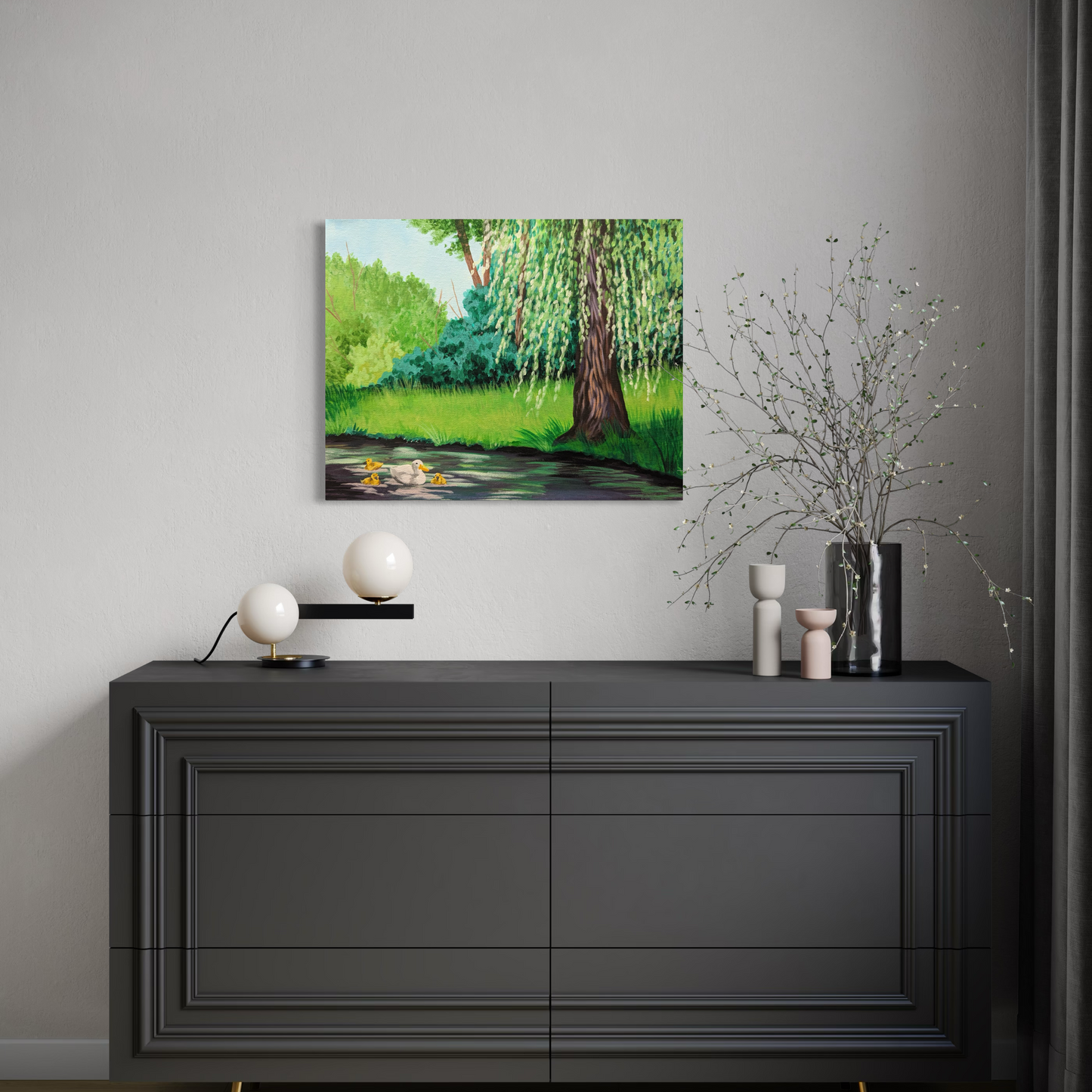 Spring Ducks Art Print