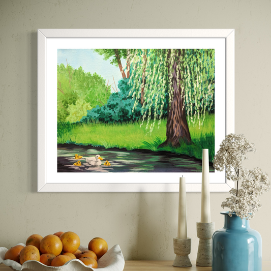 Spring Ducks Art Print