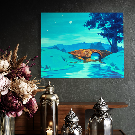 Teal Twilight Art Print