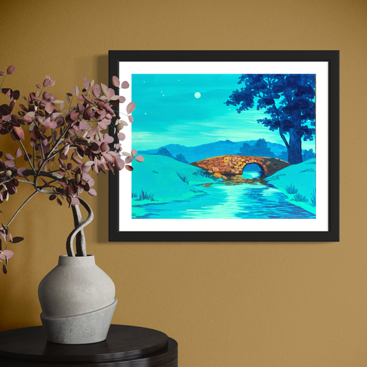Teal Twilight Art Print