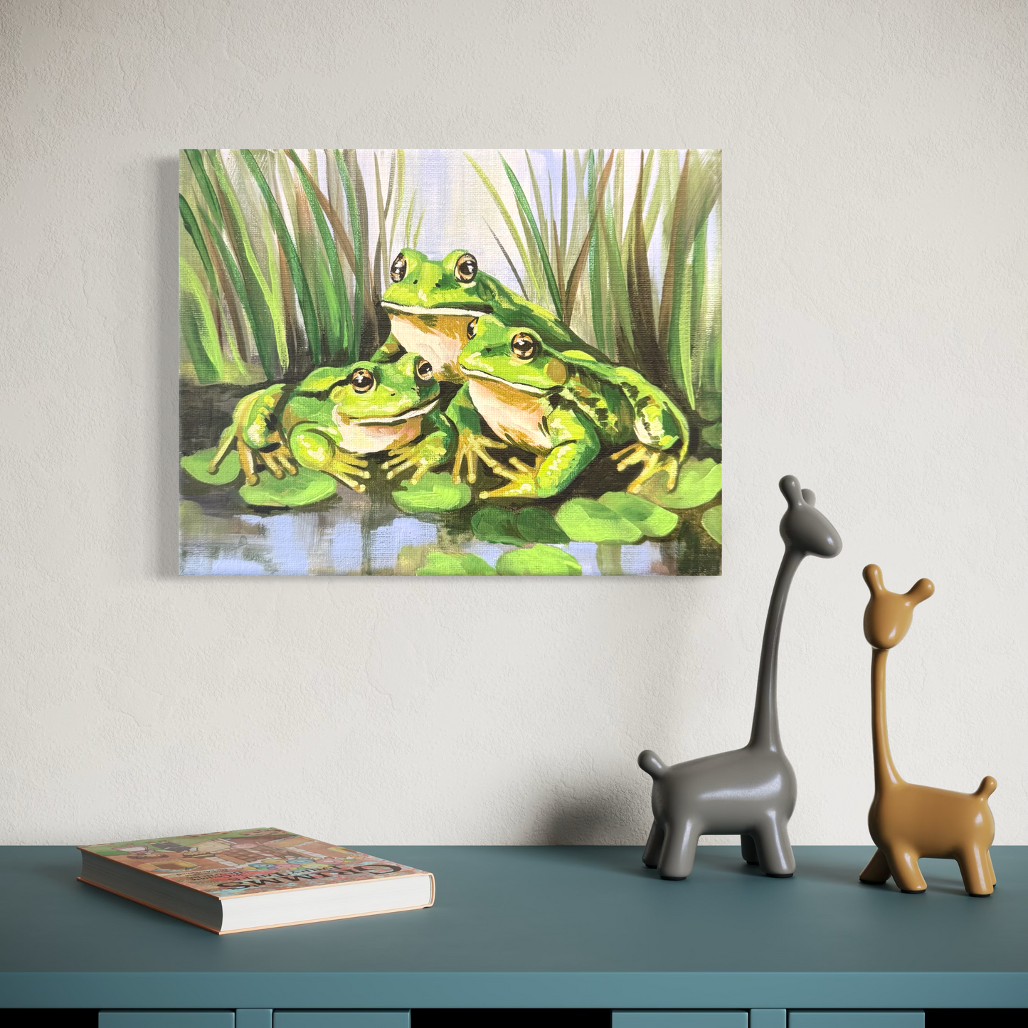 Happy Frog Family Art Print