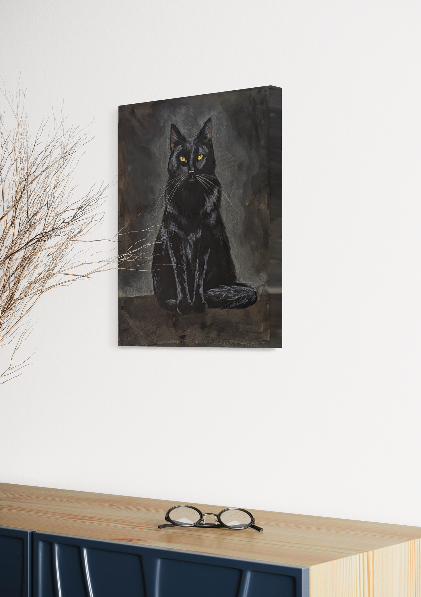 Protection Black Cat Art Print