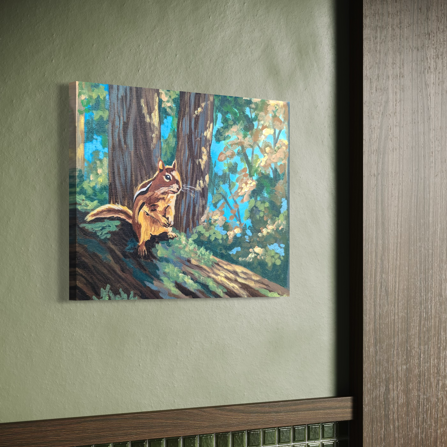 Forest Chipmunk Art Print