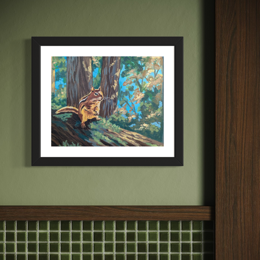 Forest Chipmunk Art Print