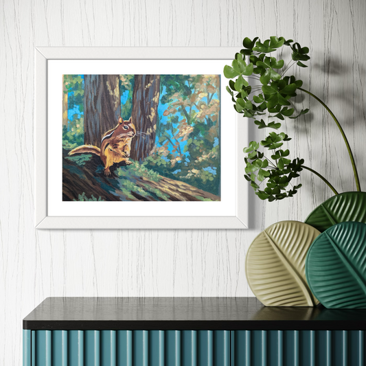 Forest Chipmunk Art Print