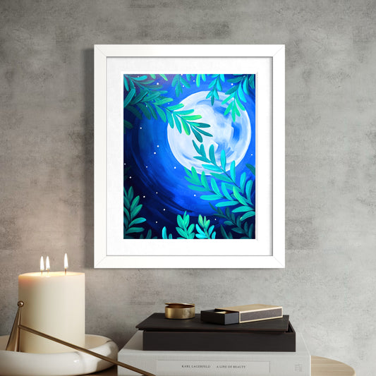 Moonlit Branches Art Print