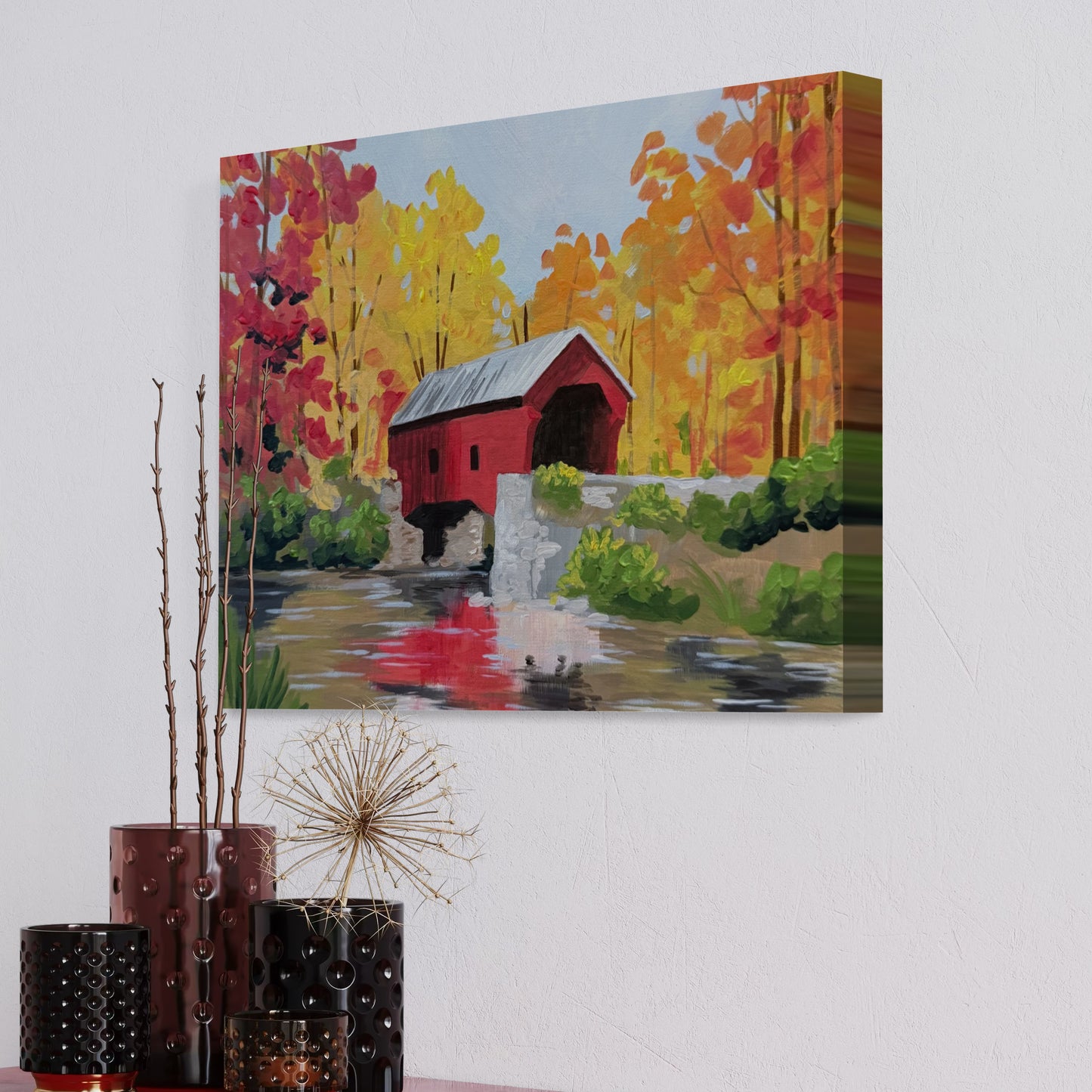 Fall Bridge Art Print