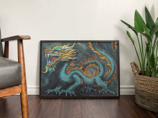 Wood Dragon Art Print