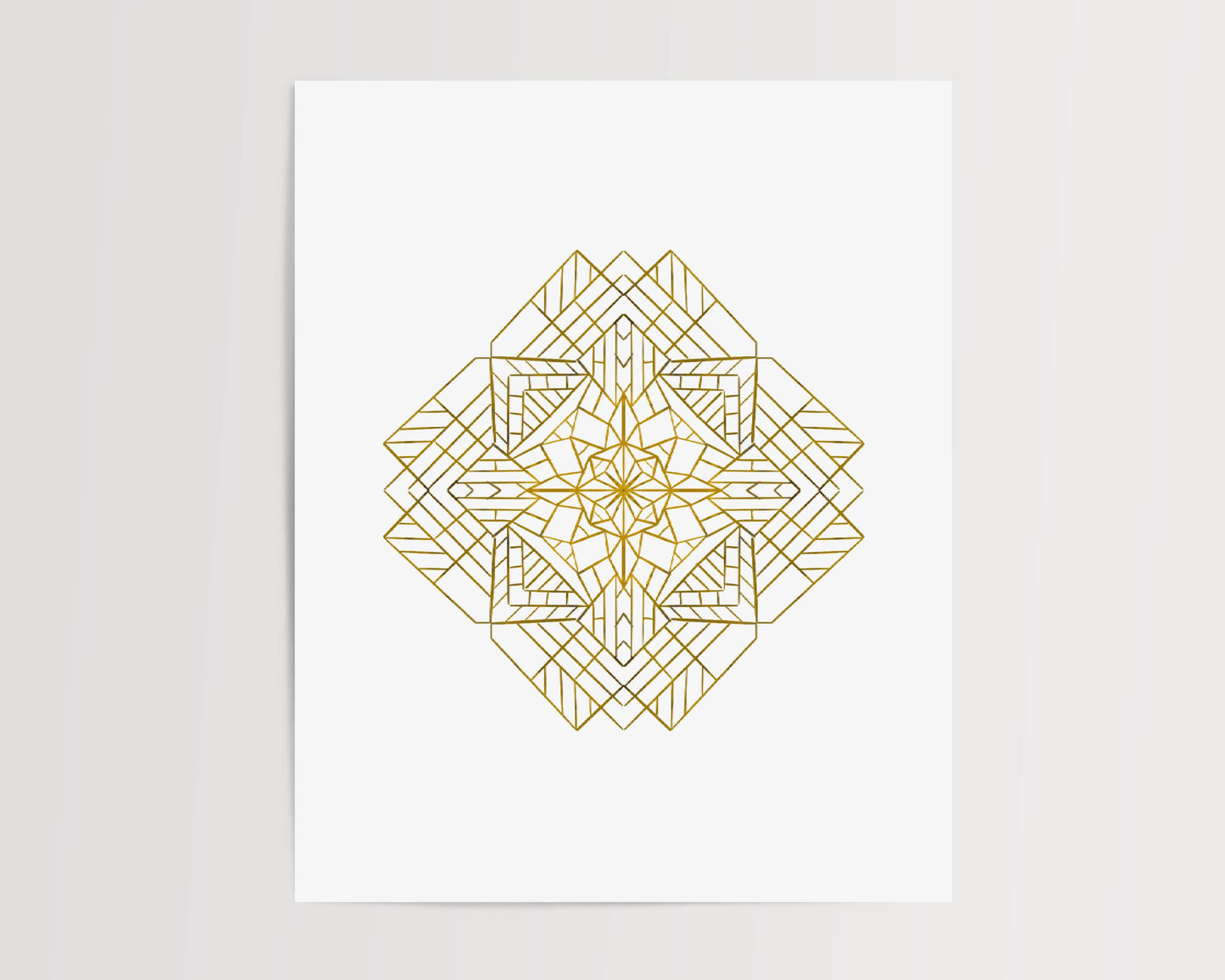 Gold Mandala Print