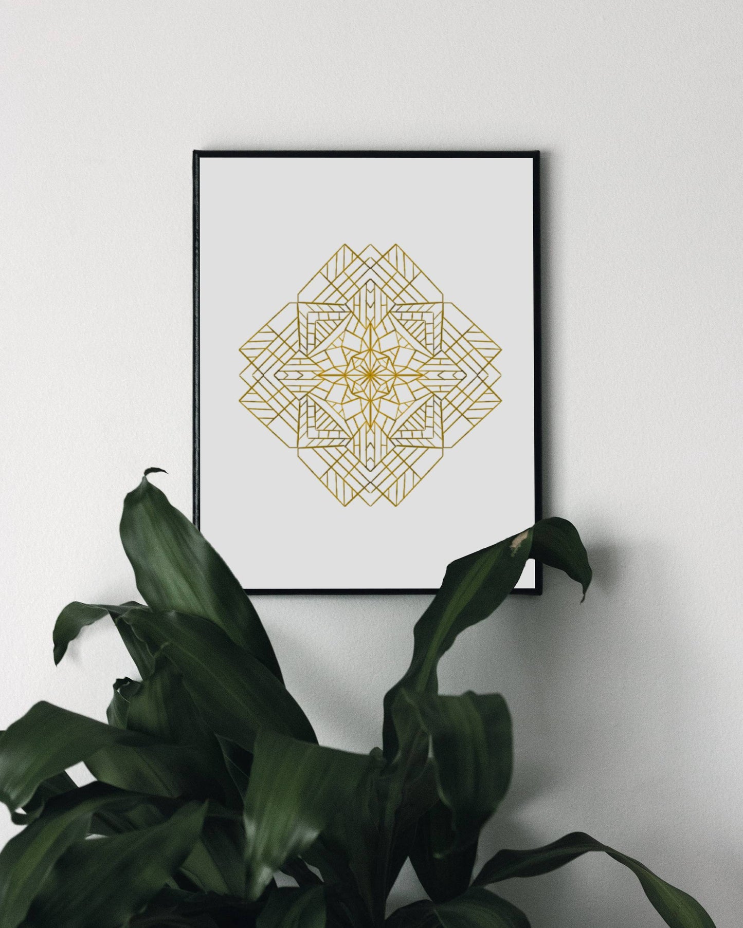 Gold Mandala Print