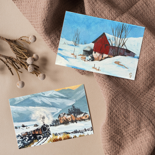 Winter Mini Art Print Set