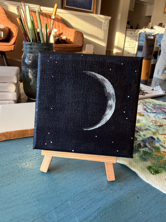 CUSTOM Mini Original Moon Phase Painting