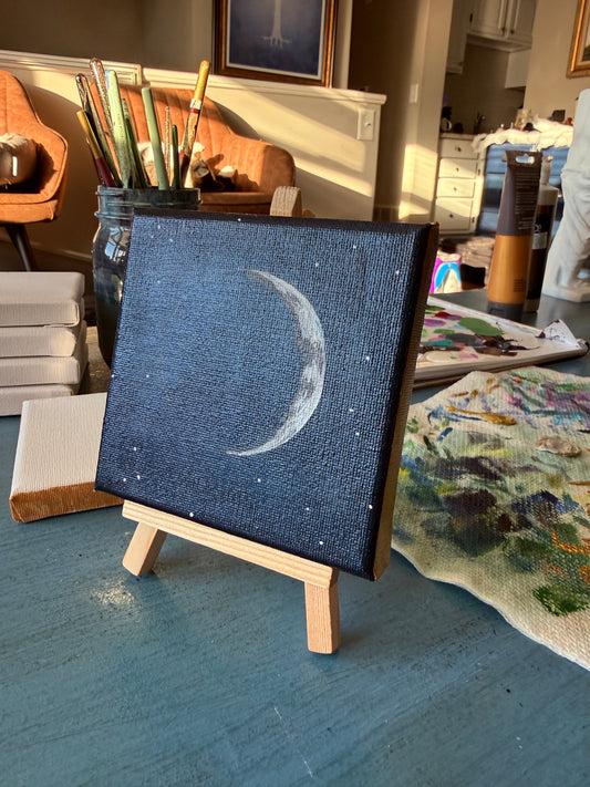 CUSTOM Mini Original Moon Phase Painting