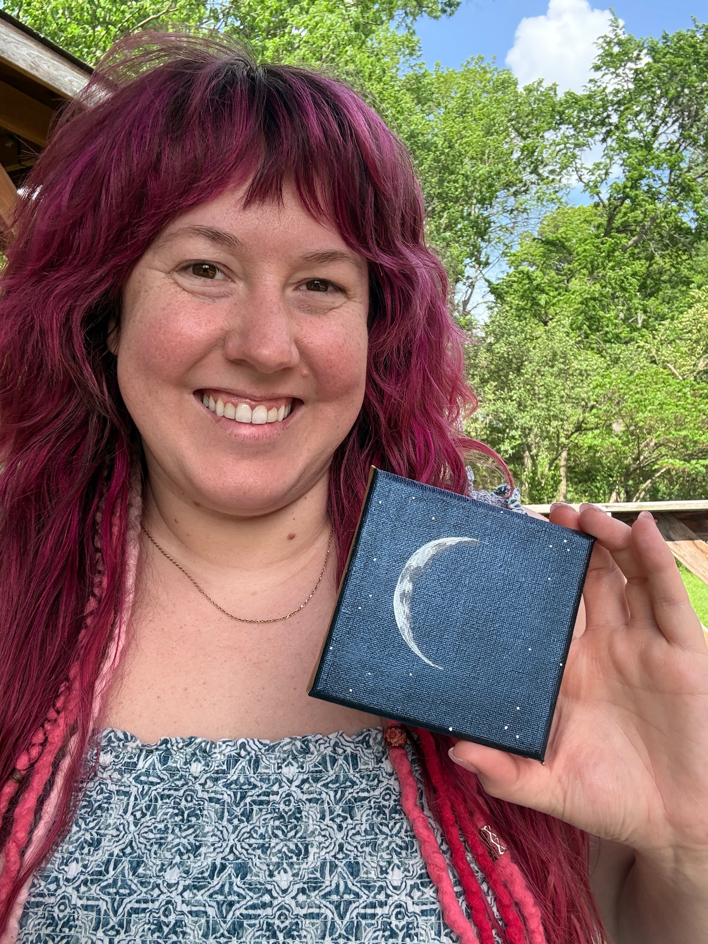 CUSTOM Mini Original Moon Phase Painting