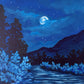 Blue Moon Collection Set of 4 Art Prints