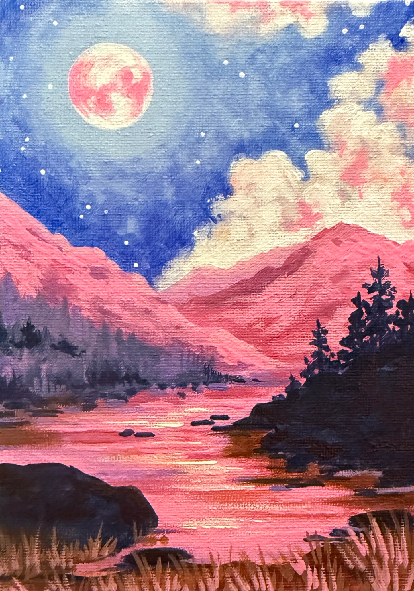 Strawberry Moon Art Print