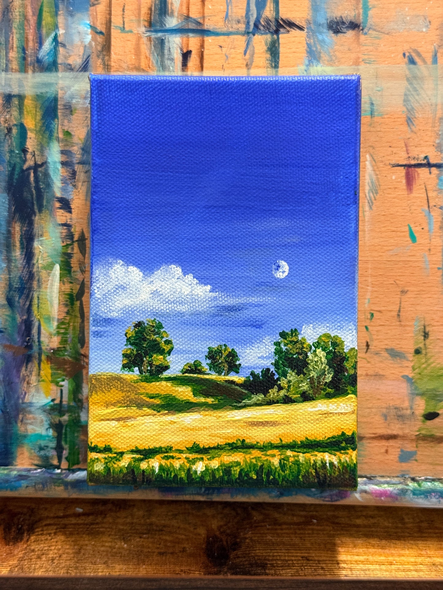 Daytime Moon Art Print