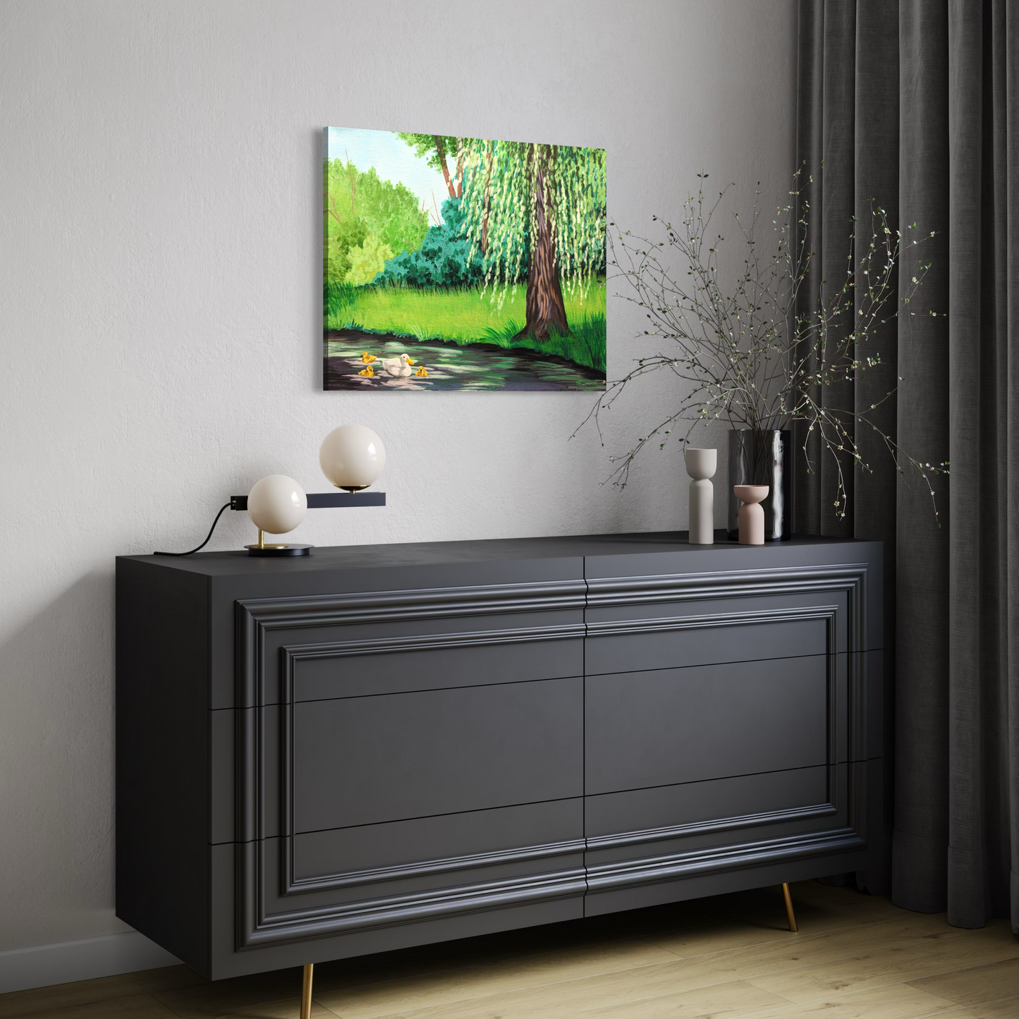 Spring Ducks Art Print