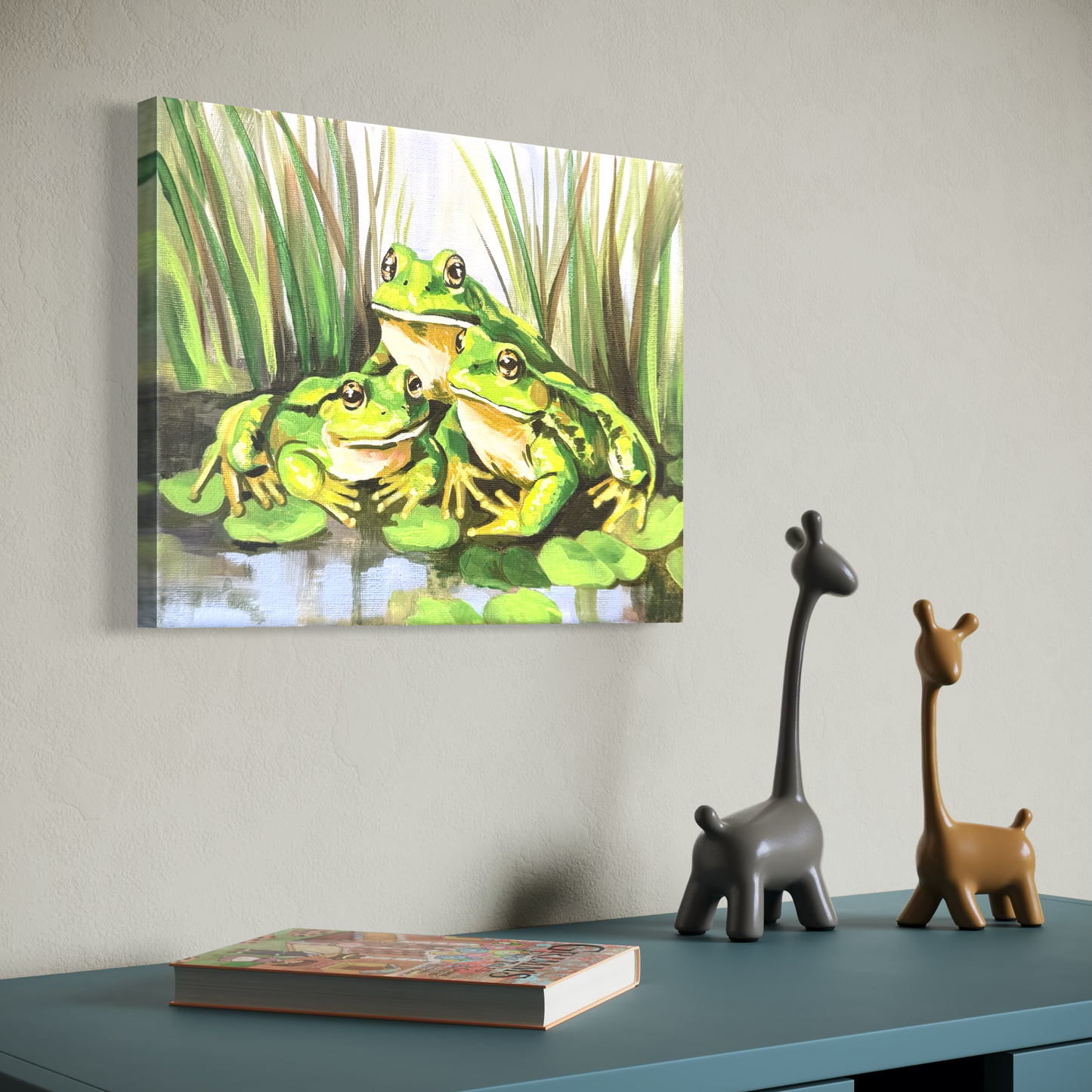 Happy Frog Family Art Print