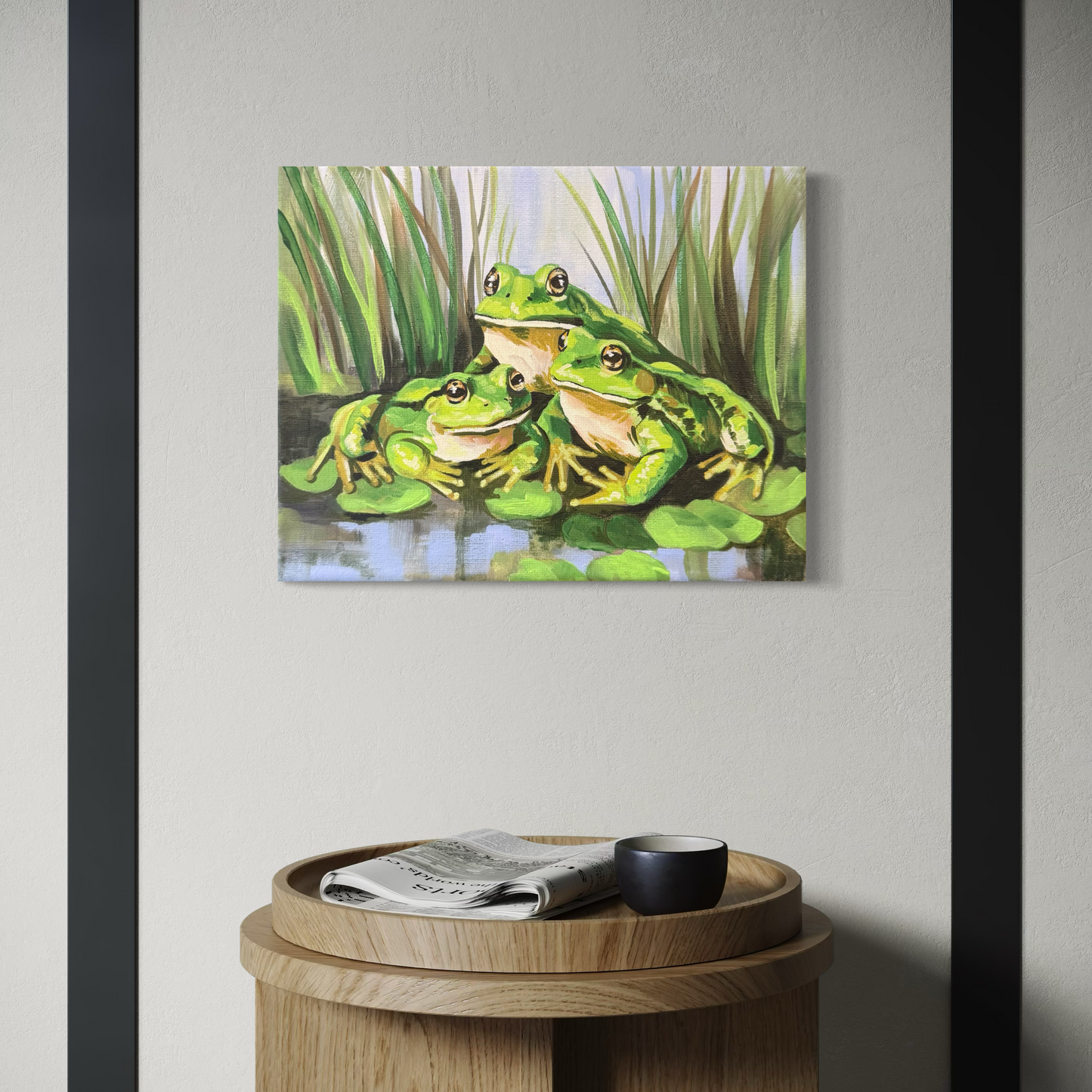 Happy Frog Family Art Print