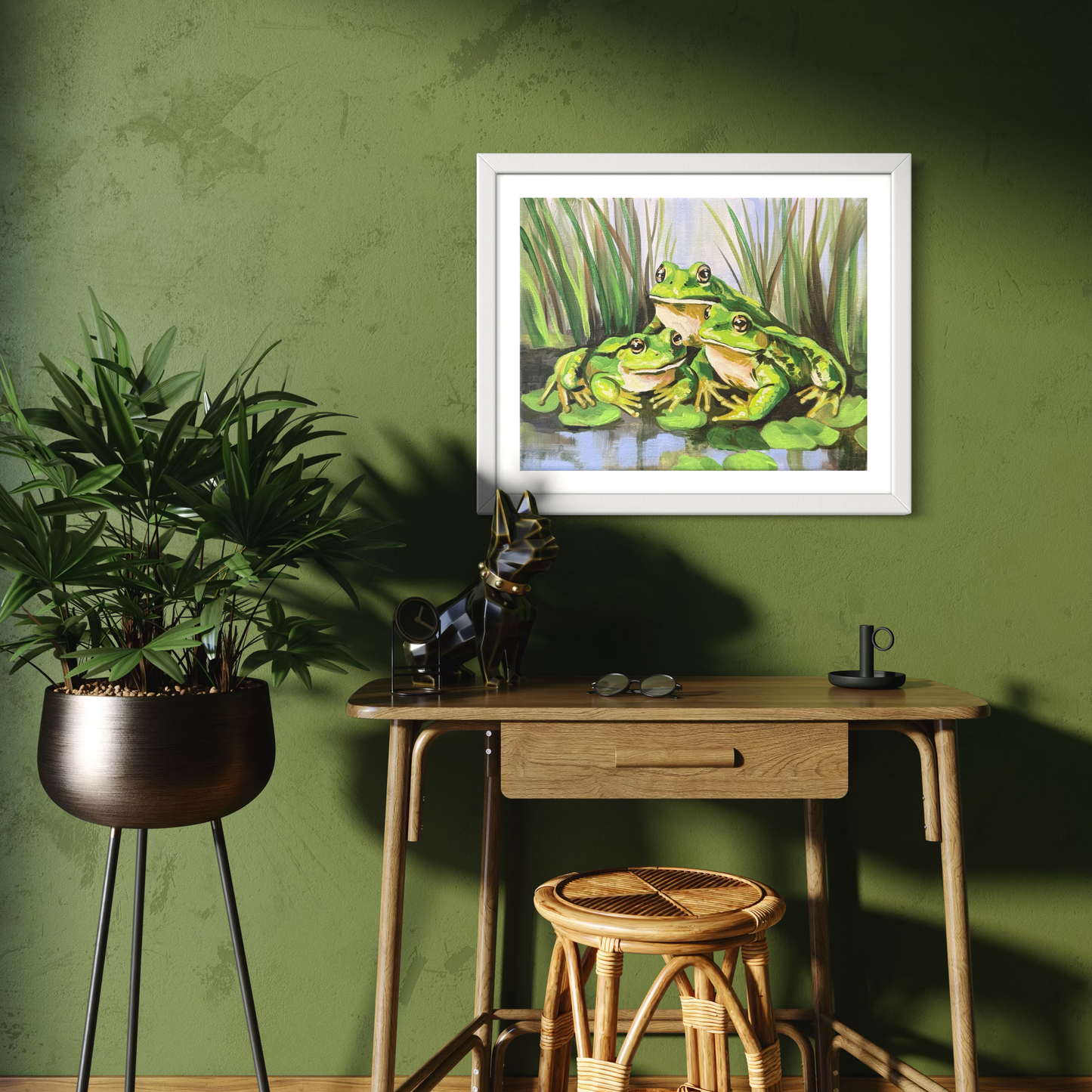 Happy Frog Family Art Print