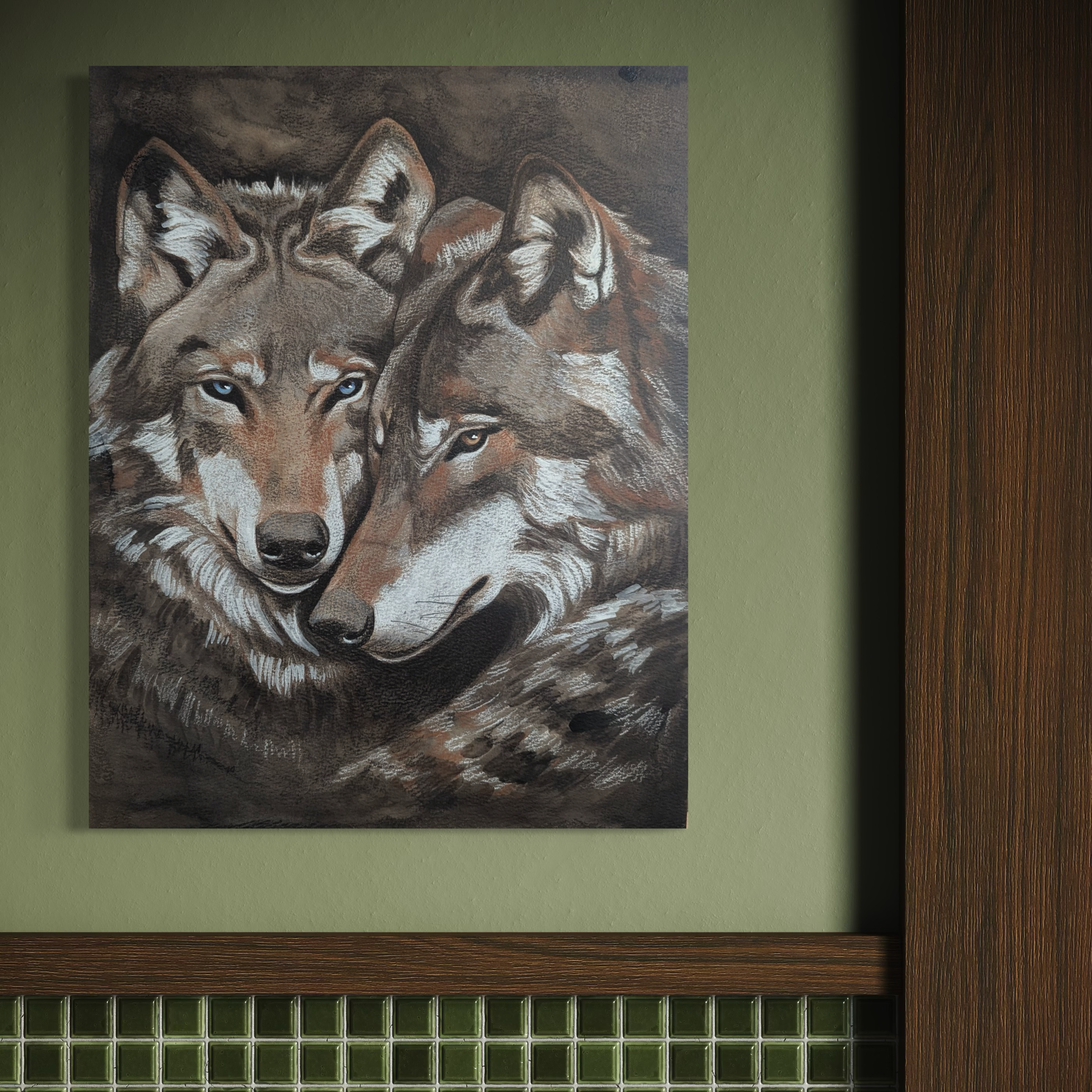 Forever Love Wolf Art Print | Elizabeth Guilford Art