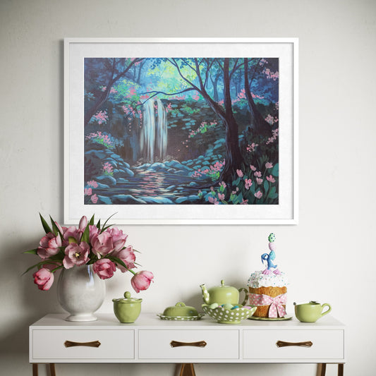 Magical Waterfall Art Print