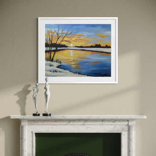 Winter Pond Art Print