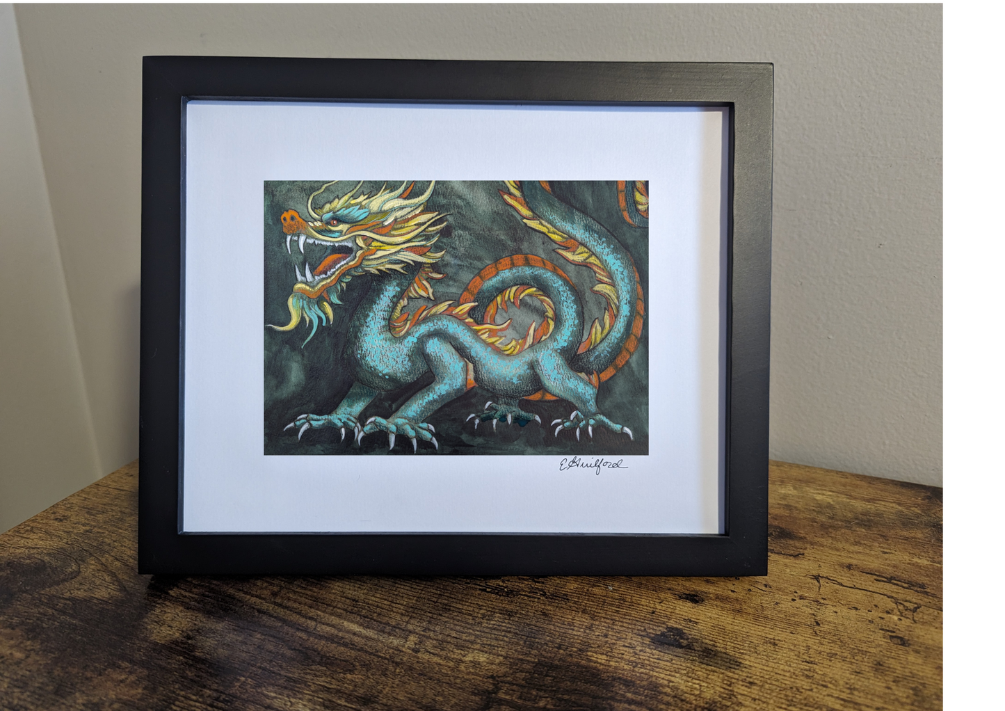 Wood Dragon Print