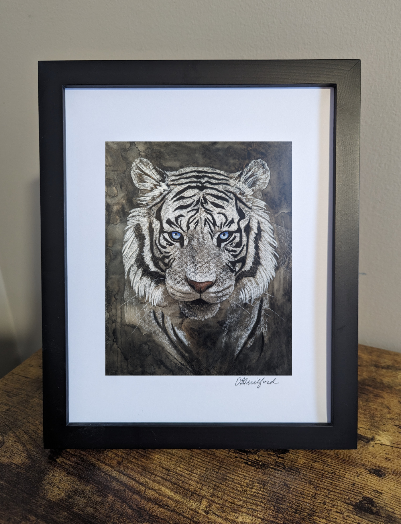 White Tiger Print
